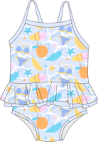 Groothandel baby meisjes badpakjes zonder mouwen, op maat gemaakte kinder zwemkleding