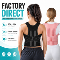 Correcteur de posture réglable en spandex avec sangles croisées, soutien dorsal respirant en maille, ceinture de correction de la cyphose pour hommes et femmes, fermeture auto-agrippante