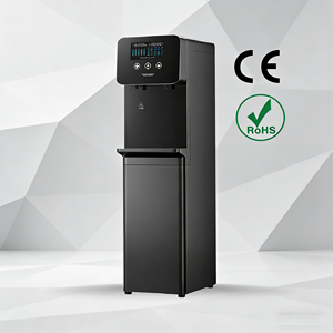 Distributeur d'eau chaude et froide sur pied CE ROHS 100G/400G avec purificateur intelligent 5 étapes PP/UDF/CTO/T33/RO et 2 robinets - Product Image 1