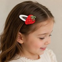 Schattige gehaakte fruit haarclips set meisjes watermeloen aardbei kersen haarspeldjes handgemaakte peuter haaraccessoires feest baby