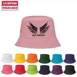 Toddler Girl Full Printing Protective Reversible Kids Sun Cap Custom Brand Design Logo Printed Hat Applique Custom Hats Bucket