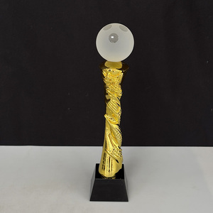 Trophée de cristal pour événement sportif, boule de <span class=keywords><strong>bowling</strong></span> en résine or, argent, bronze MH-MJ0705 - Product Image 2