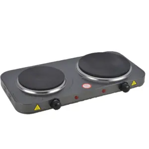 Best Sale Double Burner Electric Hot Plate With White Color Solid Hotplate For Table