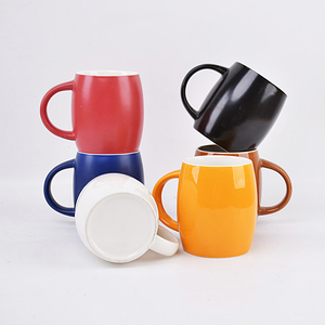 Wholesale Factory Direct Orange Ceramic Porcelain Eco-Friendly Minimalist Coffee Mugs Tea <strong>Cups</strong> <strong>Saucers</strong> Back School Cheap Price - Product Image 3