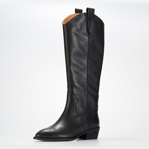 Custom Women's <strong>Wide</strong> <strong>Calf</strong> Leather <strong>Boots</strong> <strong>Comfortable</strong> Winter Knee High Riding <strong>Boots</strong> with Zipper Opening Outdoor Shoes