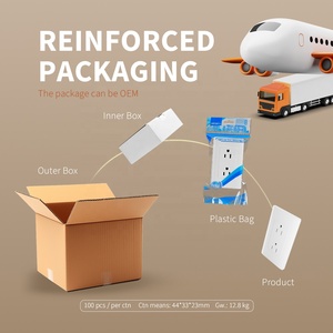 Nam Mỹ tiêu chuẩn tích hợp các bộ phận Đồng PC màu Trắng Đôi 3 cực tường Ổ cắm ổ cắm điện 220V ổ cắm - Product Image 5