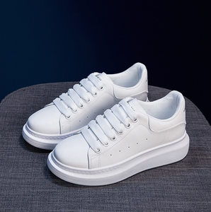 Petites chaussures blanches pour femmes, <span class=keywords><strong>plateforme</strong></span>, chaussures décontractées blanches pour femmes - Product Image 3