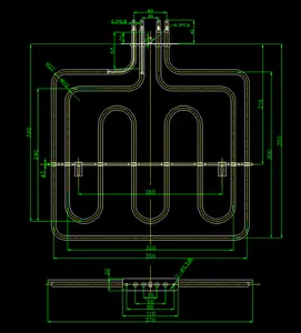 Nieuwe Producten Volgens De Tekening 230V Buisvormig Elektrisch Verwarmingselement Roestvrijstalen Buis Voor Oven