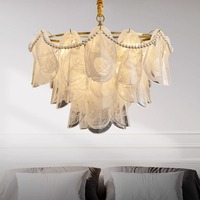 Nouveautés : Lustre moderne en verre, hauteur réglable, éclairage LED suspendu, pour plafond haut, laiton antique, luxe, hôtel, salle à manger