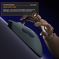 Ratón Inalámbrico para Juegos Darmoshark M3 PRO 55g Ultraligero, Tri-Modo, PAW3395, Interruptor TTC Gold, Batería de 140H para PC y Esports
