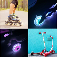 Roues de patins à roulettes LED personnalisables 80/100/120 mm en PU pour usage extérieur, roues clignotantes pour roller