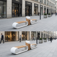 Magnifique chaise d'attente de loisirs avec tabouret annulaire en fibre de verre pour centres commerciaux, immeubles de bureaux et halls d'accueil