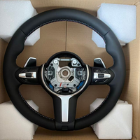 Manettes de changement de vitesse larges en cuir pleine fleur OEM, modèle rond, pour volant de voiture BMW 328i E90 X3 X5 M3 M4 M5 F01 F06 F10 F32 F34 F36
