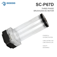 OCOCOO Pompa Pendingin Air Combo 9.6W 500LH 4M Head PWM Bantalan Keramik 50000 Jam Tangki Akrilik 130MM Rak Server Produsen