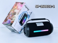 Enceinte Bluetooth portable RGB 8W en tissu maillé pour la maison et l'extérieur, enceinte sans fil portable avec lecture BT TF USB FM