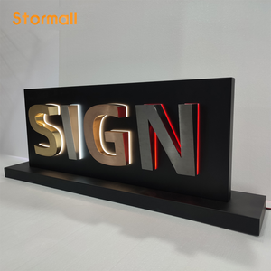 Tùy Chỉnh Chất Lượng Cao Vàng 3D LED Đăng Board Kinh Doanh Chuỗi Thương Hiệu Quảng Cáo Và Trang Trí LED Thư - Product Image 3