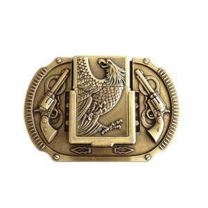 Hebilla de cinturón vaquero estilo western de aleación con diseño de águila y pistola para hombre y mujer, accesorio para jeans - Product Image 5