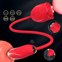 Juguetes Sexuales Rose, Copa de Succión Clitoriana, Vibrador con Lengua para Estimular el Punto G, Dildo con Movimiento de Empuje para Mujeres, Parejas y Masturbadores