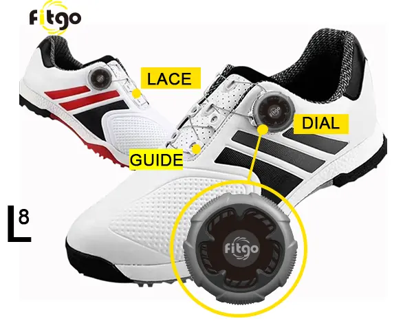 Brandneue Fitgo No Tie Schnürsenkel für Schuhe Schnürsenkel Schnürsenkel Verriegelung system für Männer Golfs chuhe