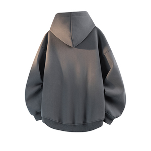 Sweat-shirt ample de couleur unie de style streetwear, fabricant de sweat-shirt en molleton de qualité supérieure, col rond, sweat-shirt surdimensionné - Product Image 3