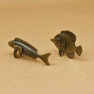 1Pc Đồng Thau Giả Cổ Mềm Cá Tilapia Vàng Cá Rồng Mini Hình Tượng Để Trang Trí Nhà Trà Thú Cưng Đồng Bán Buôn Thủ Công Mỹ Nghệ - Product Image 5