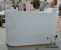 Bureau de réception moderne pour salon de beauté avec comptoir de caisse, table de réception blanche bon marché pour bureau