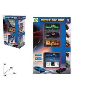 Juego de coches de juguete Super Top Car de metal fundido a presión, escala 1:64, 12 coches de carretera, 15 coches deportivos para niños de 3 años en adelante - Product Image 1