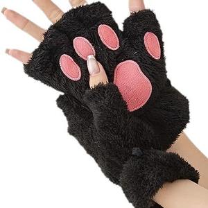 Gants chauds d'hiver, gants de pattes d'animaux, gants en peluche pour la fête d'Halloween, gants de costume pour enfants - Product Image 5