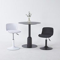 Tabouret de bar réglable en hauteur, chaise à dossier haut de luxe léger, cadre en métal moderne et minimaliste, tabouret pivotant