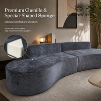 Canapé simple pliable moderne en tissu éponge haute densité, idéal pour la réception d'hôtel et le salon