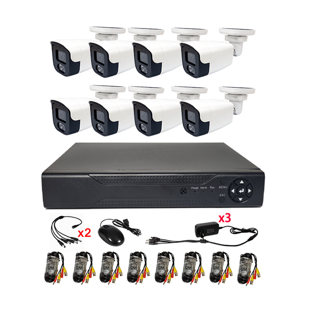 Best Price 8 Ch AHD DVR Kit 5MP CCTV Security Camera System Night Vision Motion Detection H.265 Compression Waterproof Design