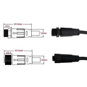 DREAN START Plástico M12 Conector circular 8 pines a código Tornillo Bloqueo Enchufe Macho Industrial M12 Conector macho - Product Image 5