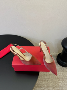 Zapatos de Boda Retro de Terciopelo con Punta Cerrada y Correa Trasera, Tacón de Aguja, Elegantes, para Verano, Exterior, Impermeables - Product Image 3