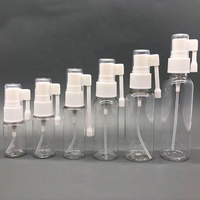 Bouteilles en plastique pharmaceutiques vides en HDPE/PET 5ml-60ml bouteilles de pulvérisation de brouillard de gorge nasale orale ambre pour usage liquide
