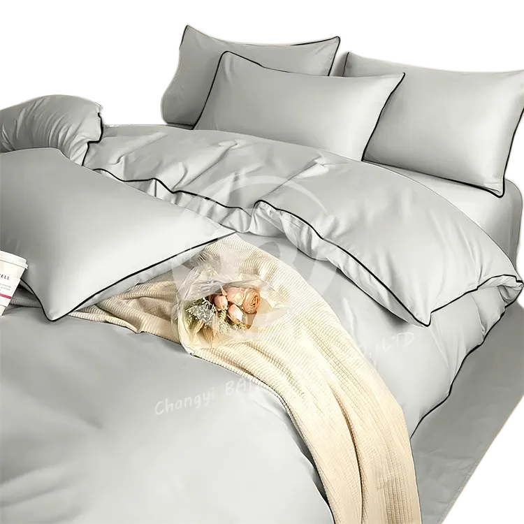 بالجملة لون مجسم مزدوج الجانب مصقول غطاء لحاف مايكروفايبر فاخر أغطية السرير لحاف 3 قطع مجموعات مفارش السرير