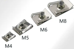 Abrazadera <span class=keywords><strong>de</strong></span> resorte <span class=keywords><strong>de</strong></span> acero inoxidable tipo B Q312 <span class=keywords><strong>con</strong></span> tuerca en U para matrícula, piezas automotrices nuevas - Product Image 4