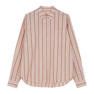 Camisa de rayas verticales para mujer 2023 primavera y otoño nuevo estilo con un pequeño diseño Sentido de camisa suelta de manga larga