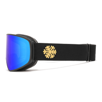 Vente en gros de lunettes de ski plein cadre avec lentille magnétique, échange rapide, mise à niveau de la protection anti-buée et UV