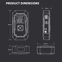 Lampe de poche LED SOS Outil d'urgence Chargeur de batterie de voiture portable 1500A 10000mah Démarreur de voiture avec compresseur d'air pour motos