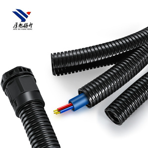 Conducto Corrugado de <span class=keywords><strong>Doble</strong></span> Pared de PA66 para Arnés de Cableado de Motor Automotriz, Resistente a Altas Temperaturas, Servicio OEM - Product Image 2