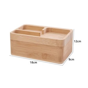 Wooden <b>rotating</b> magnetic tray for decorating office storage, including watches, glasses, headphones, and business cards. - Product Image 4