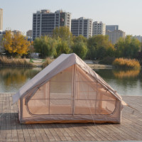 Carpa Inflable para Camping de Todas las Estaciones - Carpa Resistente con Toldo, Diseño de Cabina Espaciosa para Viajes Familiares al Aire Libre