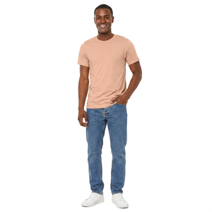 Mens <b>100</b>% <b>Polyester</b> Breathable Front Logo Crew Neck Casual Short Sleeve Regular Fit Solid T-<b>Shirt</b> - Product Image 1