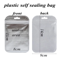 Sachets en plastique étanches avec fermeture éclair et fenêtre transparente, trou de suspension, logo personnalisé pour le rangement des boucles d'oreilles - Vente en gros