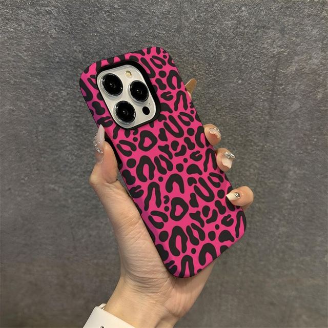 BAmerican Style Leopard Print Mobile Phone case for iphone 17 16 15 14 13 12 11 Pro Max Plus air X Xr XS Cover Anti-fall