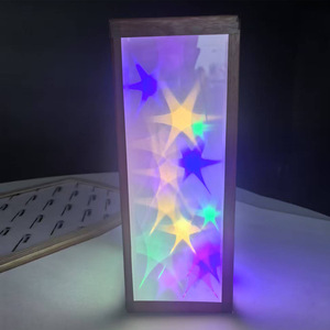 Lámpara Nocturna Rectangular con Forma de <span class=keywords><strong>Estrella</strong></span>, Hecha a Mano, Cuerpo de ABS, Creativa, con Efecto de Movimiento, Cubo de Rubik LED, Decoración de Regalo para Fábrica - Product Image 5