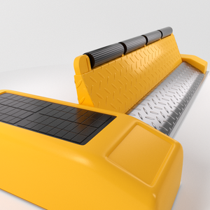 ソーラー & バッテリー駆動のアクセス制御パークロックリモートスチールバリア無断駐車セキュリティリモコン付き - Product Image 1