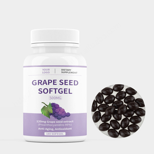 Cápsula de extracto de semilla de uva de buena calidad OEM ODM 500mg aceite de semilla de uva 180 cápsulas blandas antioxidante Suplemento De Salud inmune - Product Image 1