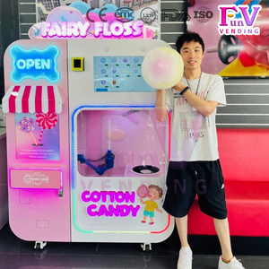 Hot bán đầy đủ tự động kẹo bông Máy kẹo bông Máy bán hàng tự động với đồng xu và thẻ tín dụng hệ thống thanh toán hàng đầu người bán - Product Image 4