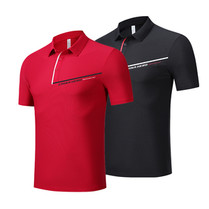 เสื้อโปโลผู้ชายแบบตัดหลวมวัสดุกันเหงื่อเสื้อออกงานเสื้อผ้าเทนนิส - Product Image 3